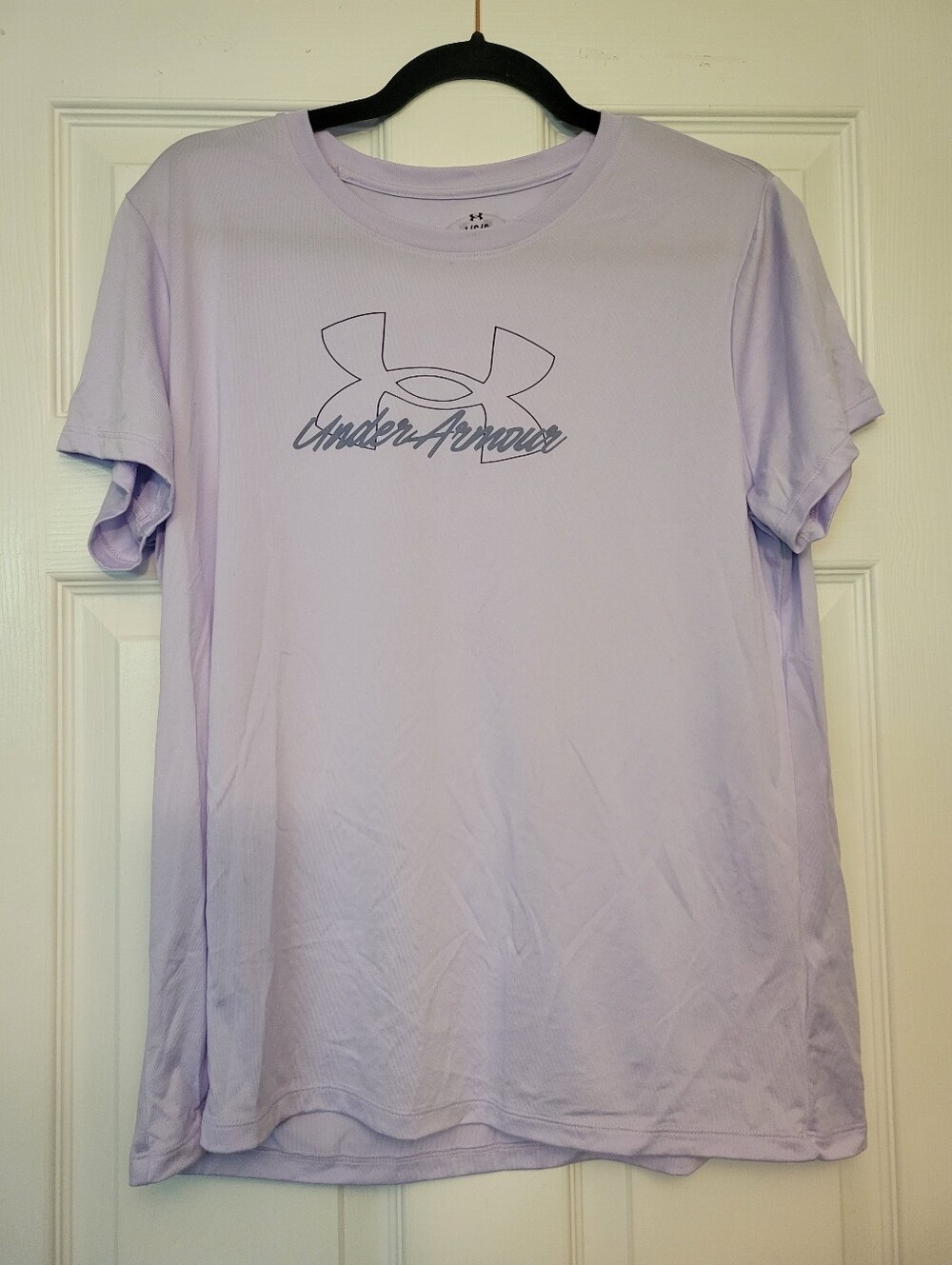 Under Armour Light Lavender Logo Tee L